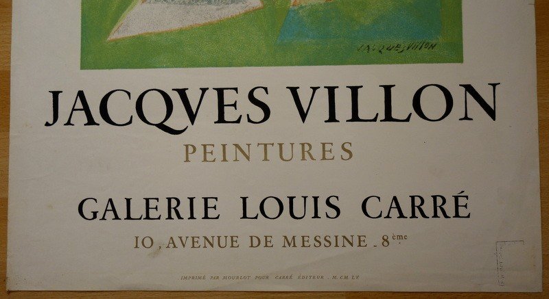 Affiche Galerie Louis CARRE "JACQUES VILLON "....1955....MOURLOT-photo-2