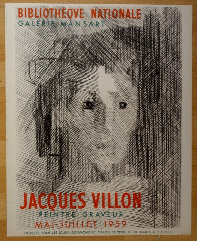 Poster National Library "jacques Villon"...1959 