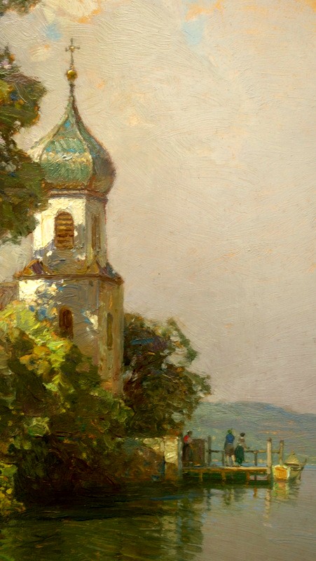 "kirchlein In Oberbayern" By Hermann Gohler (german) Circa 1930-photo-4