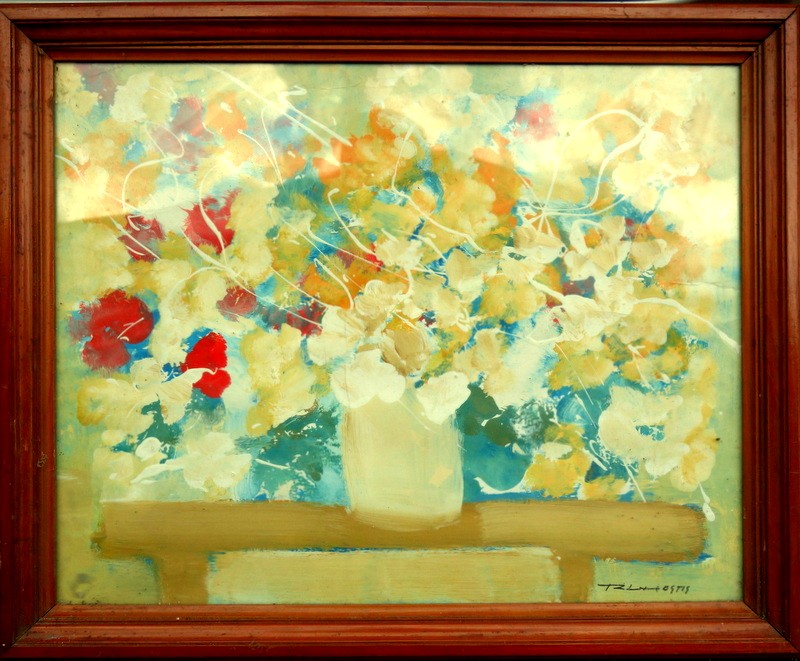 "bouquet Of Flowers" By Robert l'Hostis Circa 1970