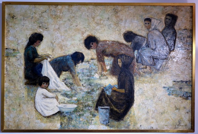 "the Washerwomen" By Gérald Garand Circa 1970