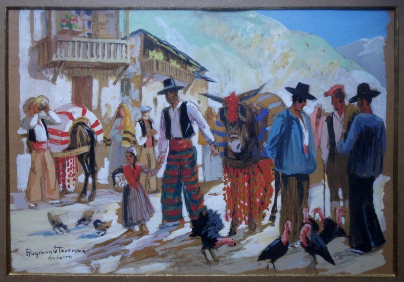 "Jour de Marché en ANDORRE " par R. TOURNON vers 1940-photo-4