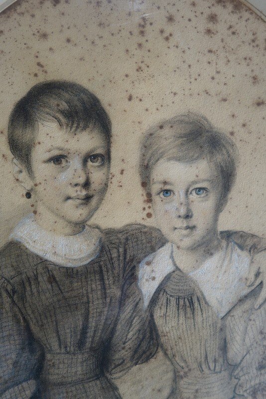 "two Girl" By Jules Boilly .... Circa 1830/40-photo-4