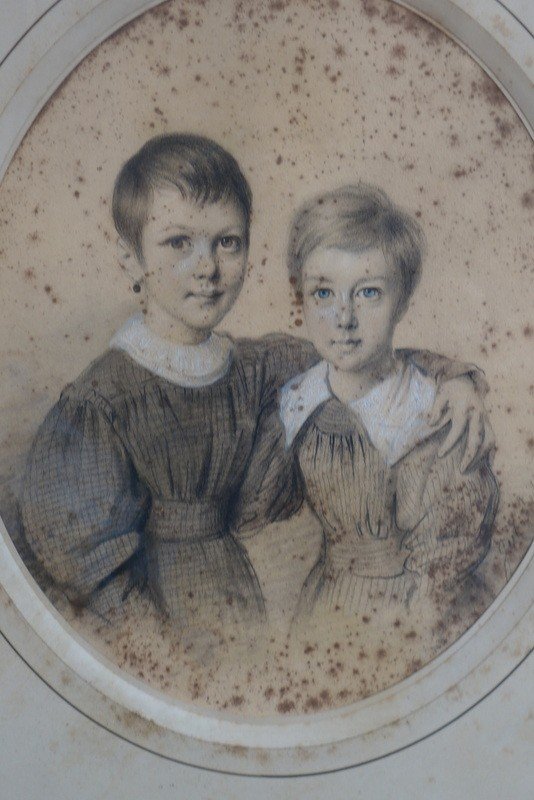 "two Girl" By Jules Boilly .... Circa 1830/40-photo-2