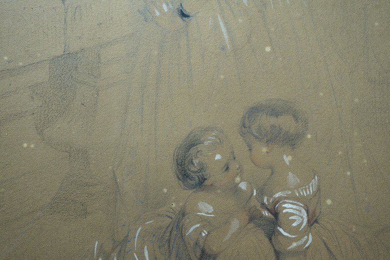 "Jeune Mère et Enfants" par Charles BARGUE vers 1850-photo-1