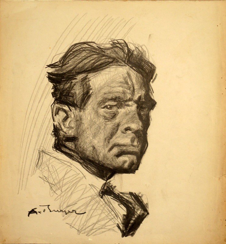 "self Portrait" Drawing By A.burger