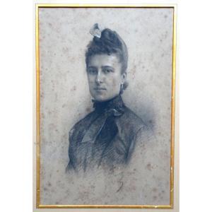 "beautiful Young Woman" By Barry (?) Circa 1880/1900