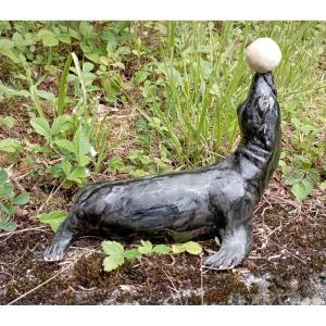 "sea Lion" Stoneware By Guy Bernon....la Borne Circa 1990