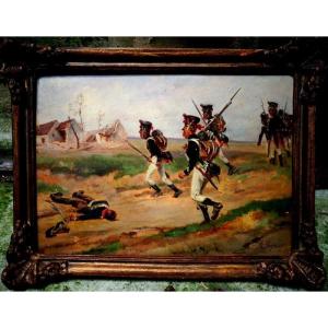 “the Assault” Napoleonian Infantry By Henri Dupray