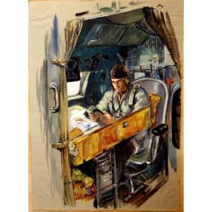 "the Bombardier Navigator" By Edmond Vales Circa 1945