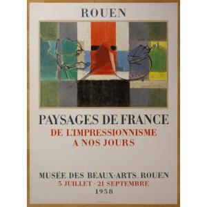 AFFICHE Musée ROUEN "Jacques VILLON"...1958...MOURLOT