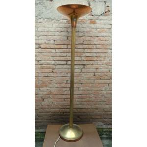 "art Deco Floor Lamp" .......copper Brass