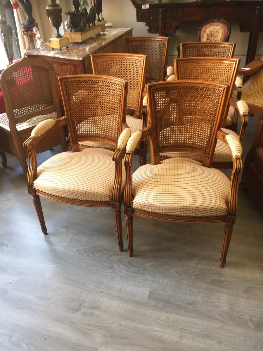 Suite Of 6 Louis XVI Style Armchairs 