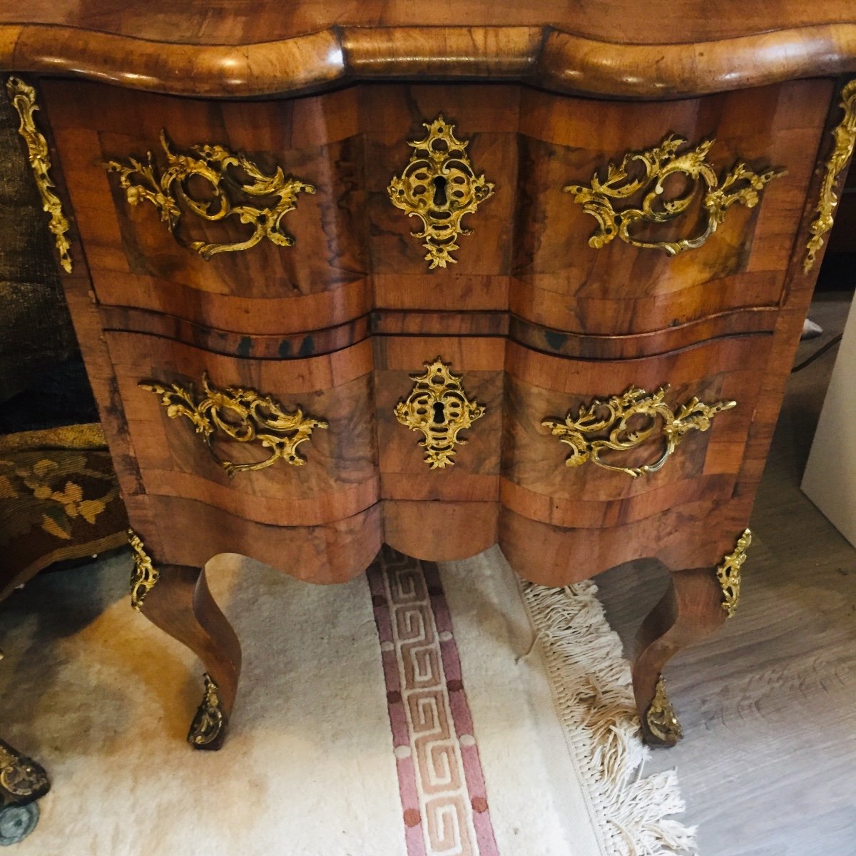 Pair Of Louis XV Style Crossbow-shaped Chests Of Drawers -photo-3