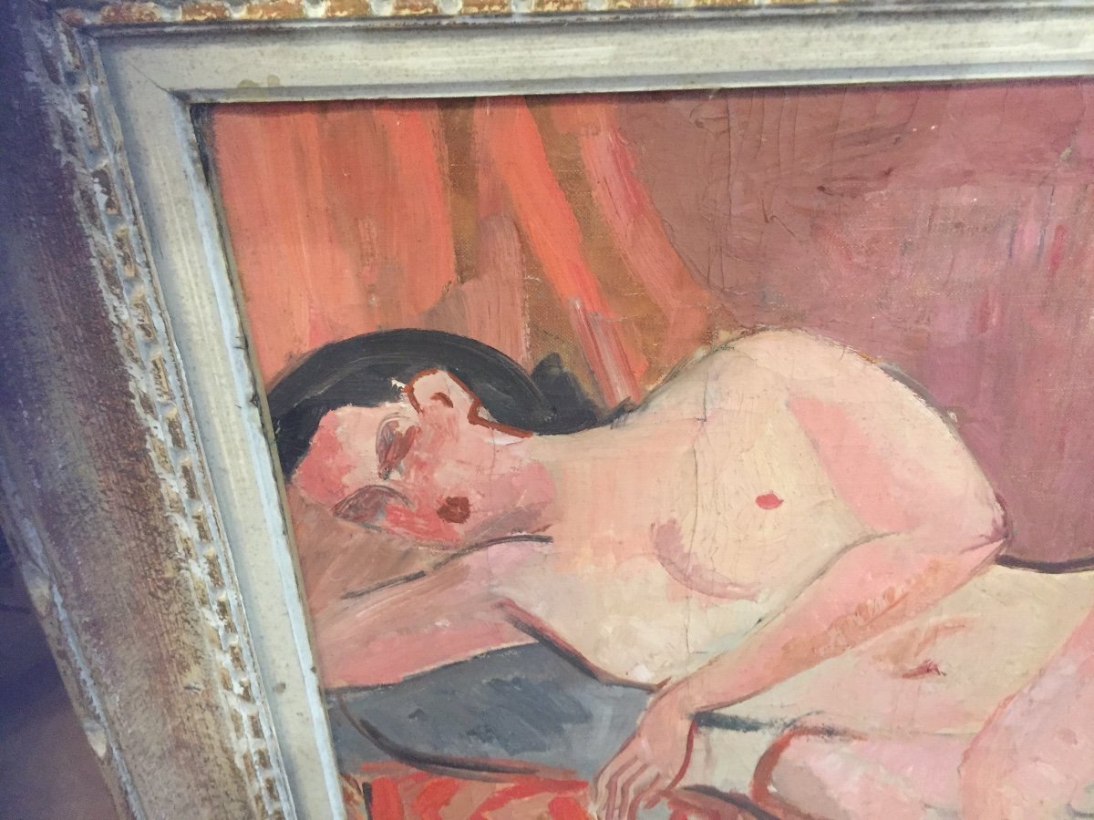 Oil Painting On Canvas Lying Nude -photo-2