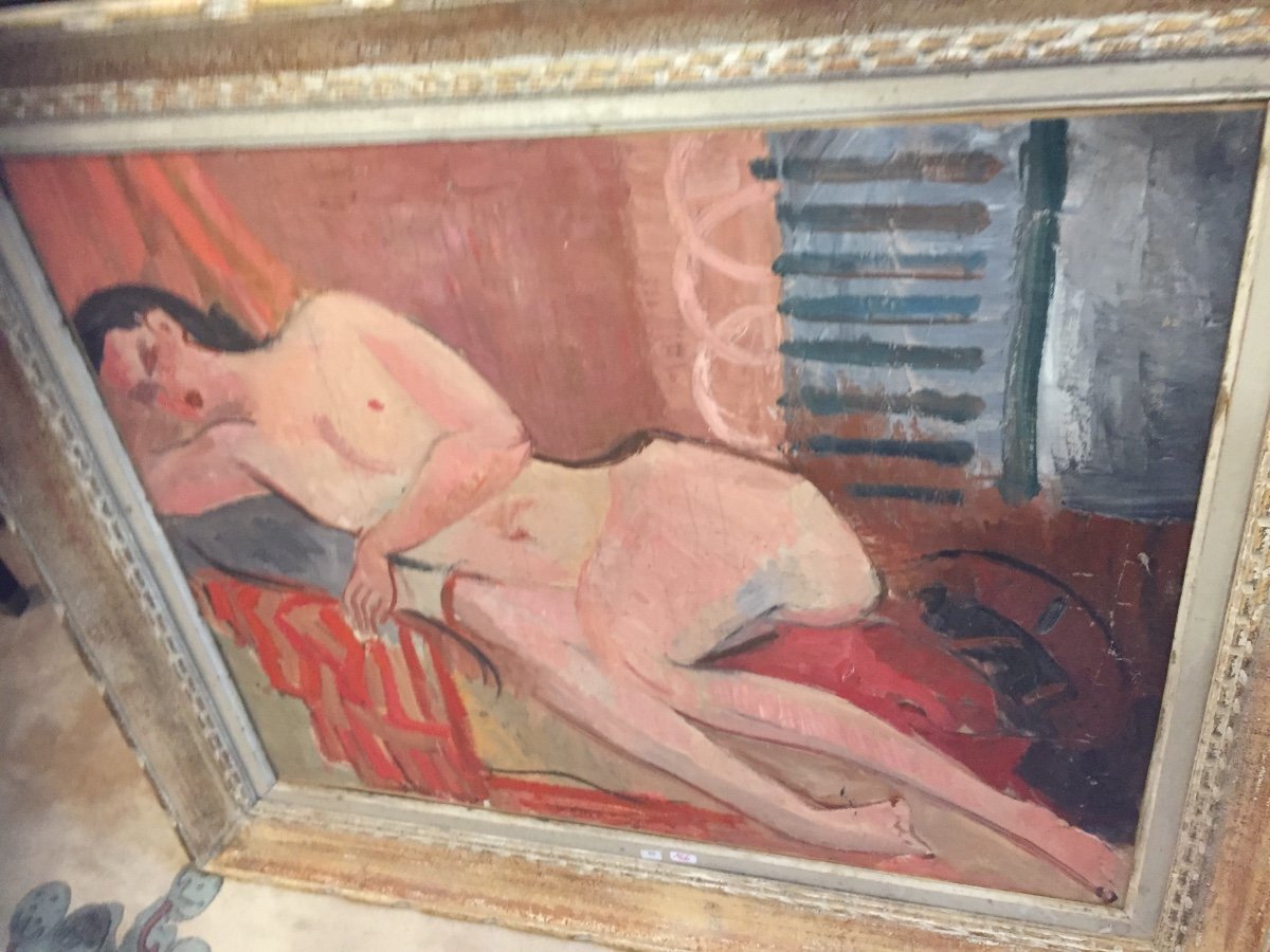 Oil Painting On Canvas Lying Nude -photo-4