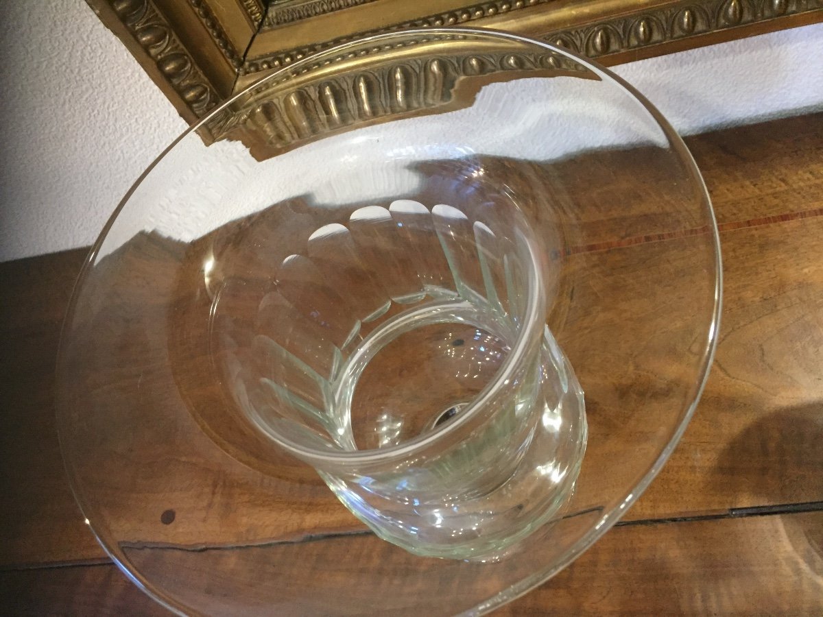 Pair Of Large Medici Shaped Glass Vases -photo-4