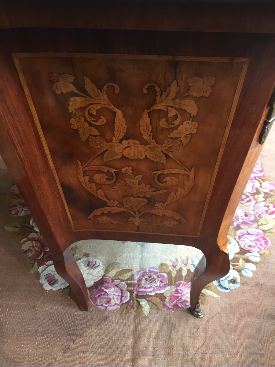 Small Marquetry Chest Of Drawers -photo-1