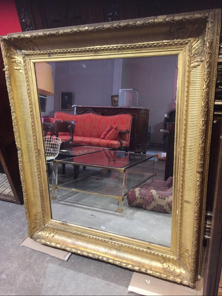 19th Century Gilded Wooden Mirror 