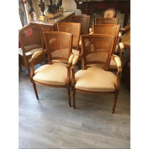 Suite Of 6 Louis XVI Style Armchairs 