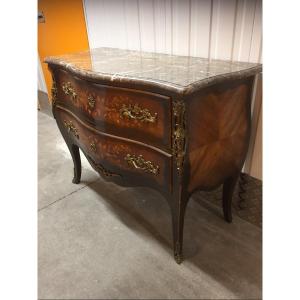 Commode En Marqueterie Style Louis XV 