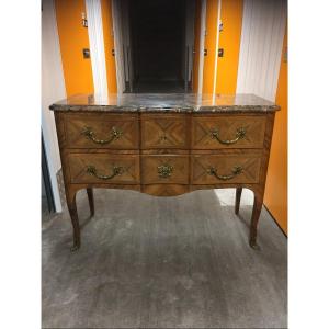 Small Regency Style Crossbow Chest Of Drawers 