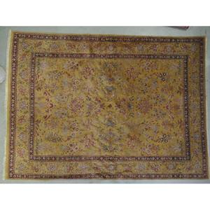 Large Antique Persian Rug With Floral Decor 