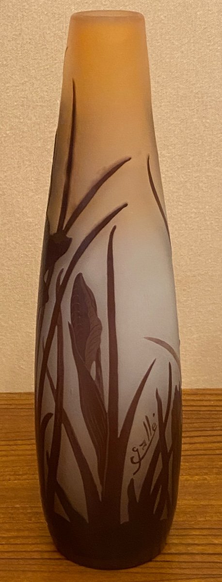 Grand Vase Signé Emile Gallé 27,5cm Art Nouveau 1900