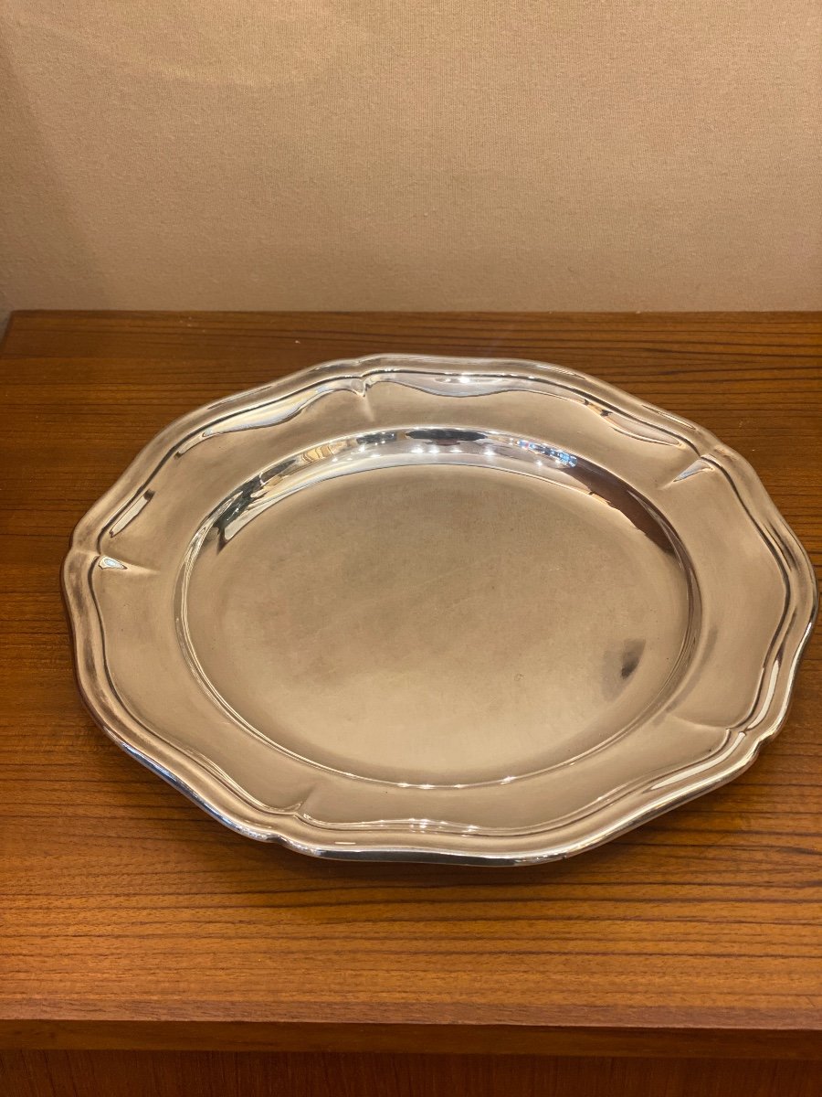 Silver Metal Tray Signed Ercuis Art Deco 1930-photo-2