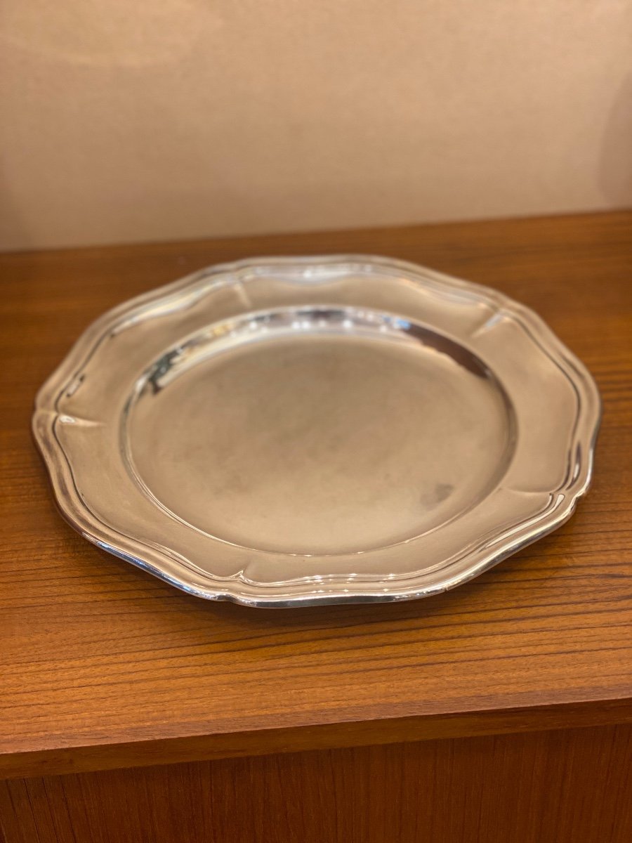 Silver Metal Tray Signed Ercuis Art Deco 1930-photo-3