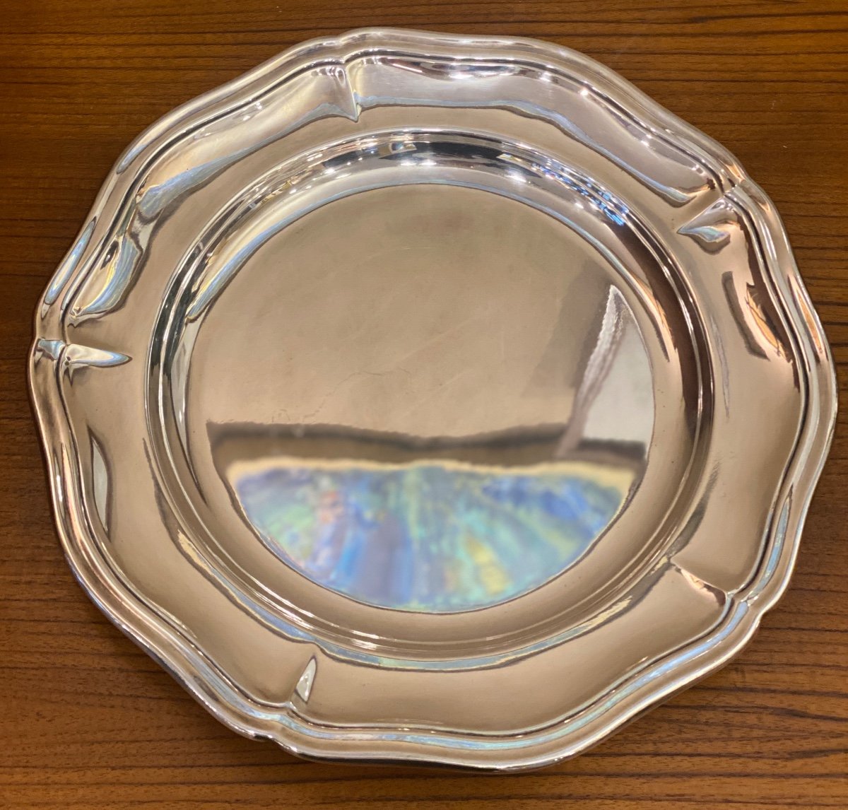 Silver Metal Tray Signed Ercuis Art Deco 1930