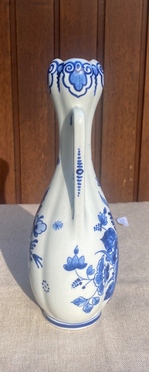 Beau Vase De Royal Delft Peint A La Main Années 1900-photo-2