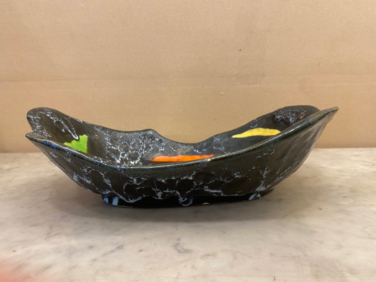 Very Large Ceramic Fruit Bowl  Luc Vallauris From The 50s-photo-3