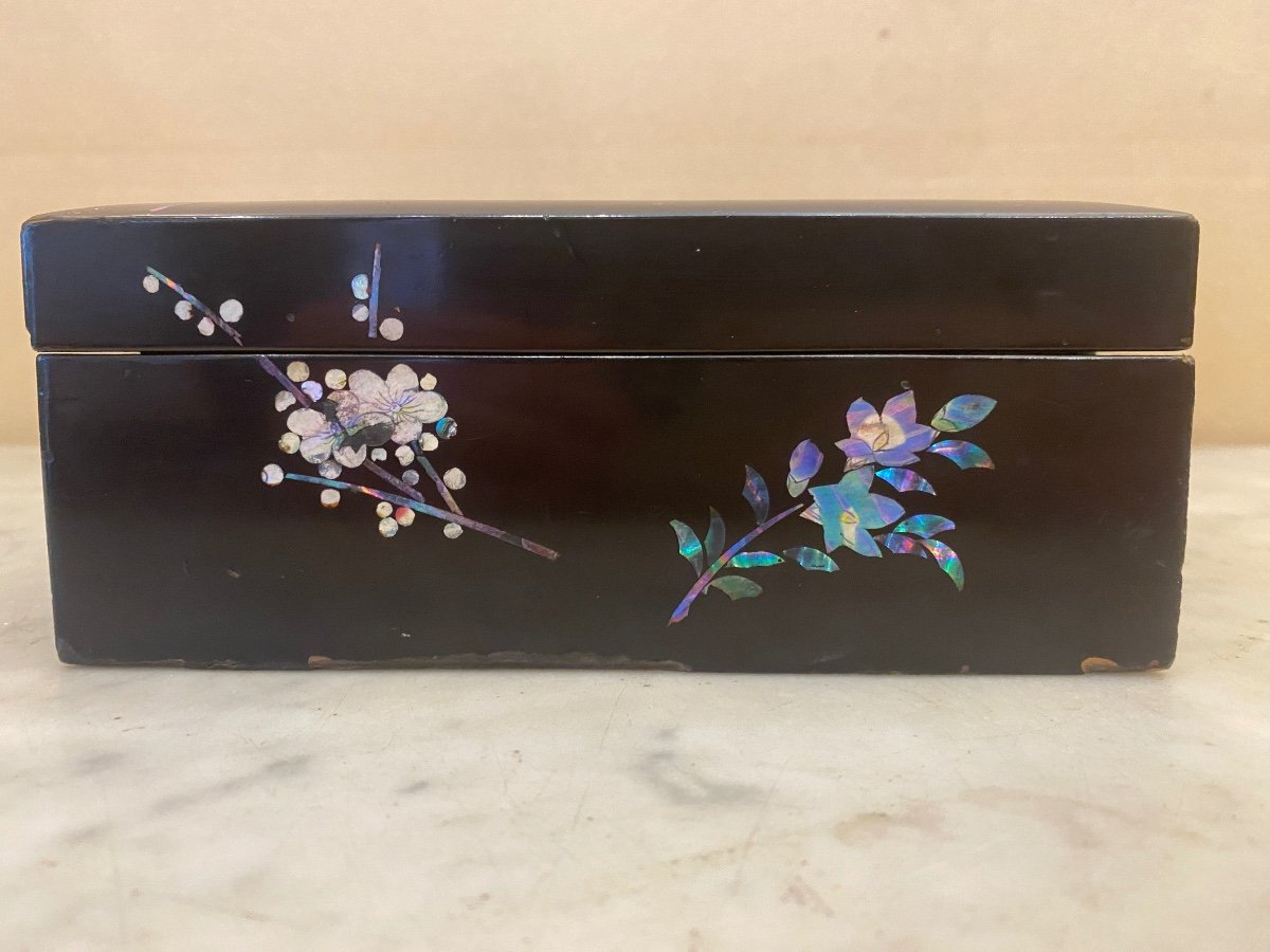 19th Century Japanese Token Box Lacquered Wood-photo-6