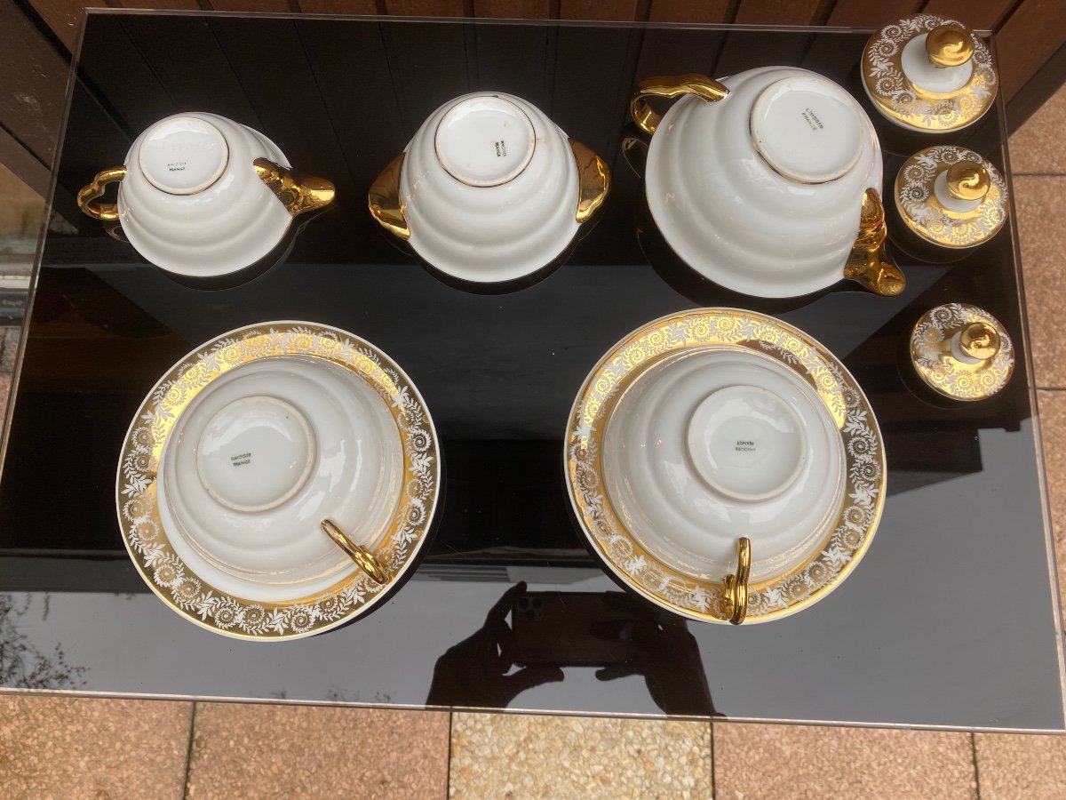 Me And You Tea Set In Limoges Porcelain Gilded With Fine Gold-photo-2