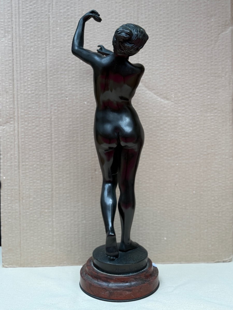 Femme Nue Bronze Signé Don Van Den Bossche -photo-3