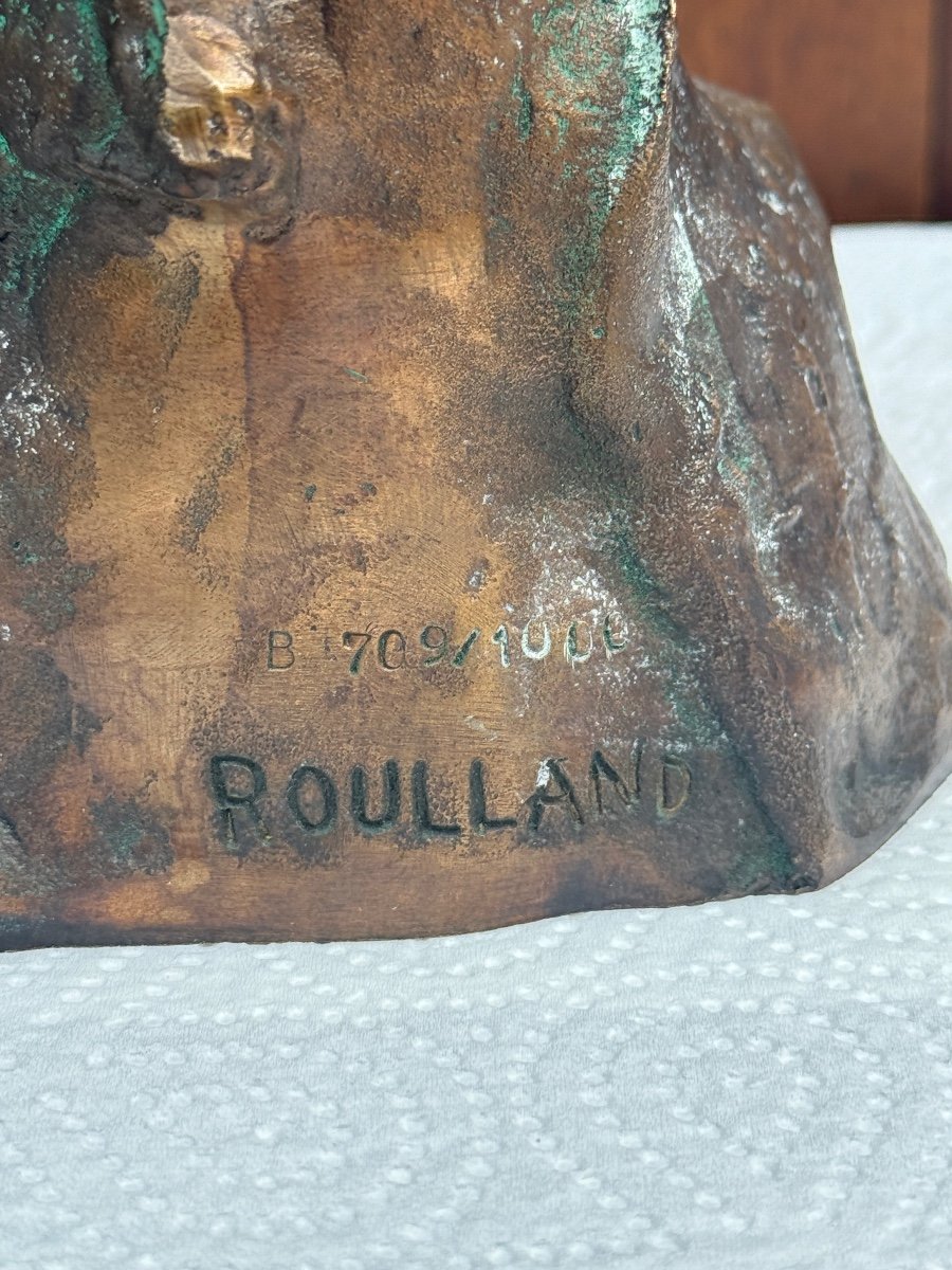 Sculpture En Bronze d'Hippocrate De Jean Roulland -photo-3