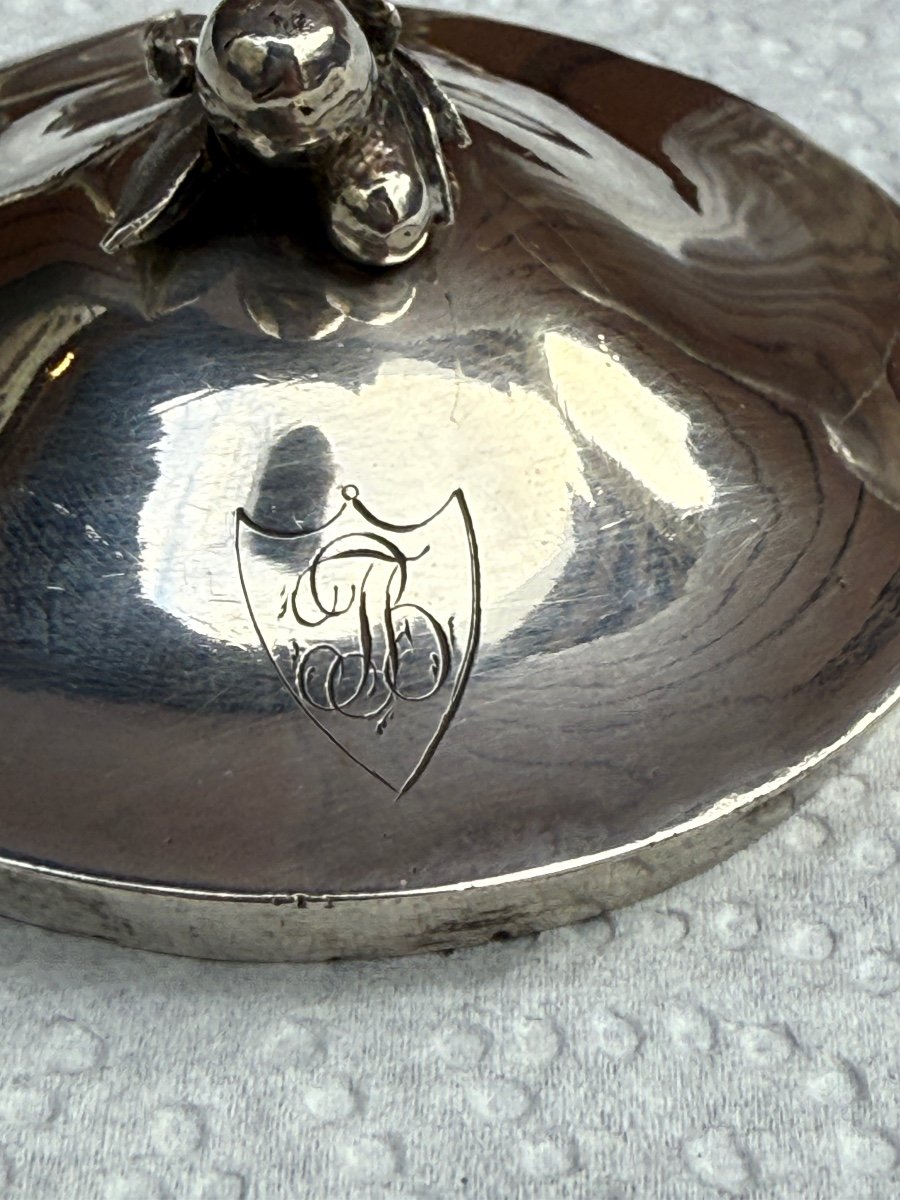 19th Century Sterling Silver Mustard Pot Crab Hallmark -photo-1