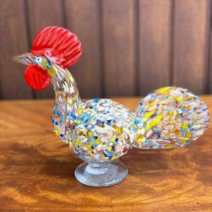 Murano Rooster Blown And Hand Painted 1960