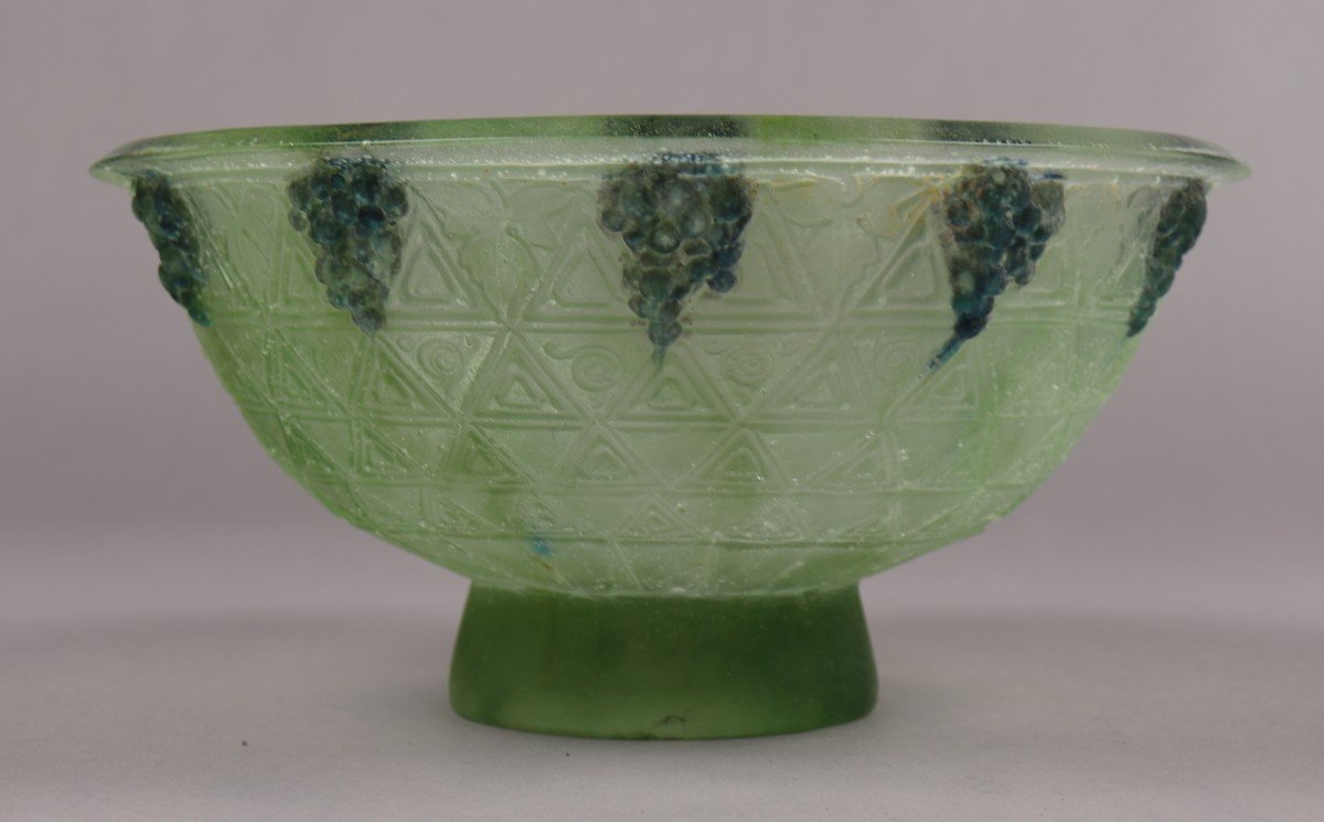 Large Cup Grapes And Triangles By François Decorchemont-photo-2