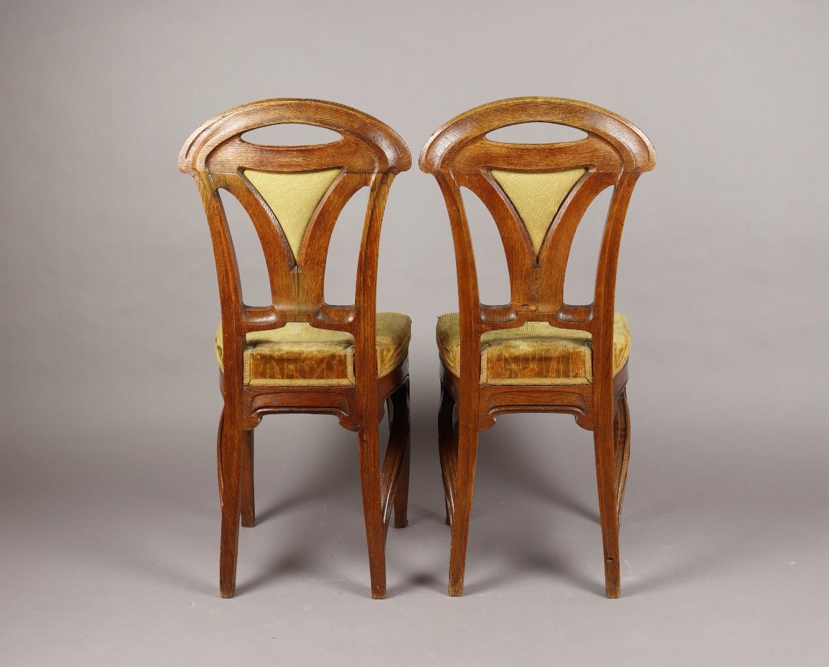 Pair Of Chairs By Eugène Vallin-photo-1