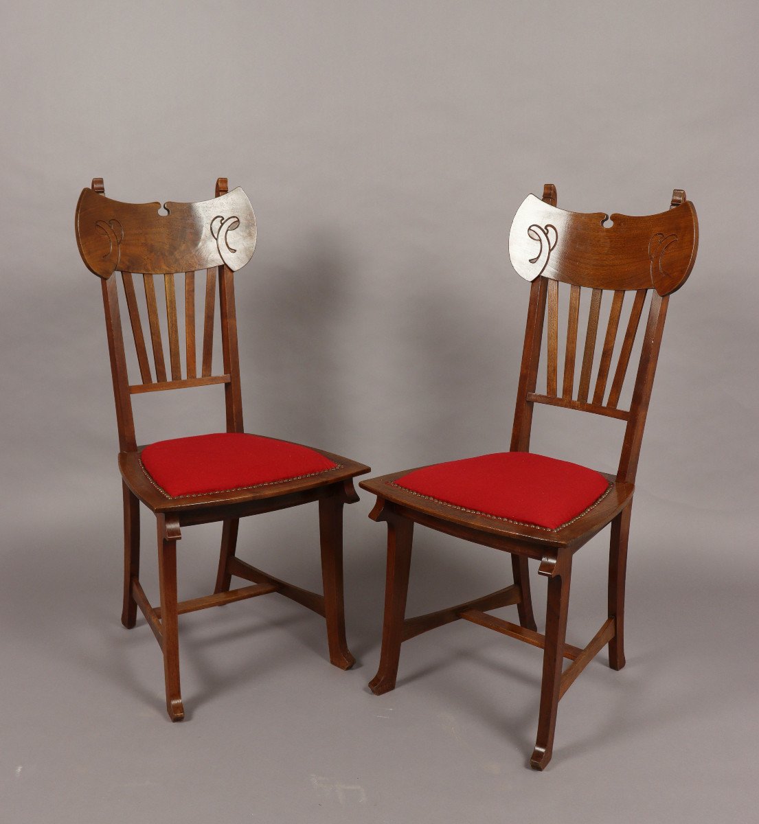 Set Of Eight Chairs By Gustave Serrurier-bovy-photo-4