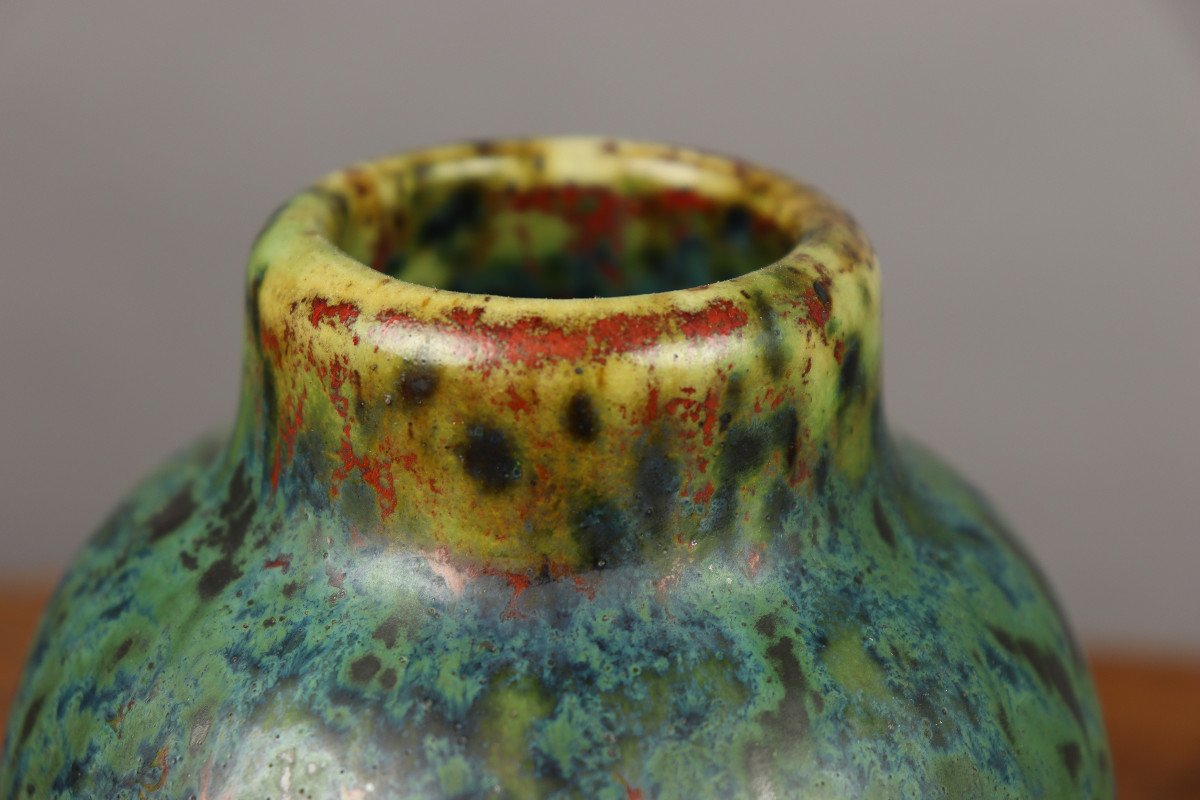 Vase De Forme Boule Par Pierre-adrien Dalpayrat-photo-2