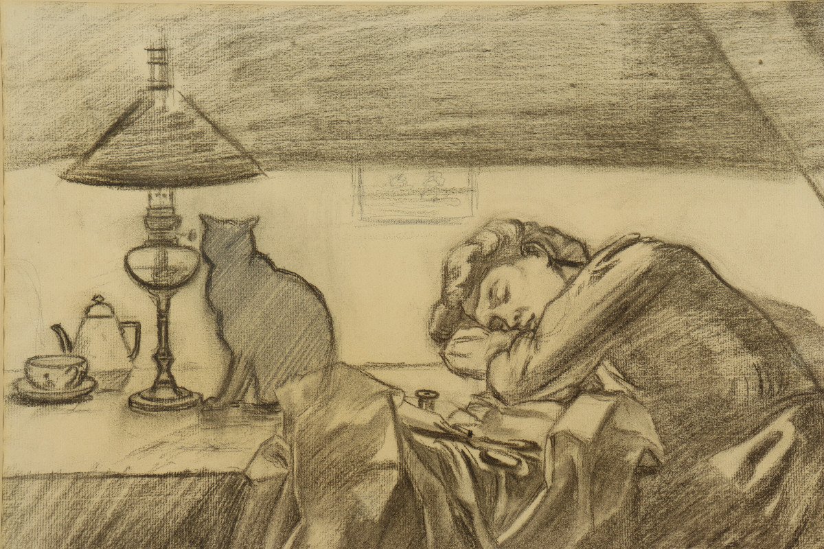 Asleep At Work, By Théophile Alexandre Steinlen-photo-1