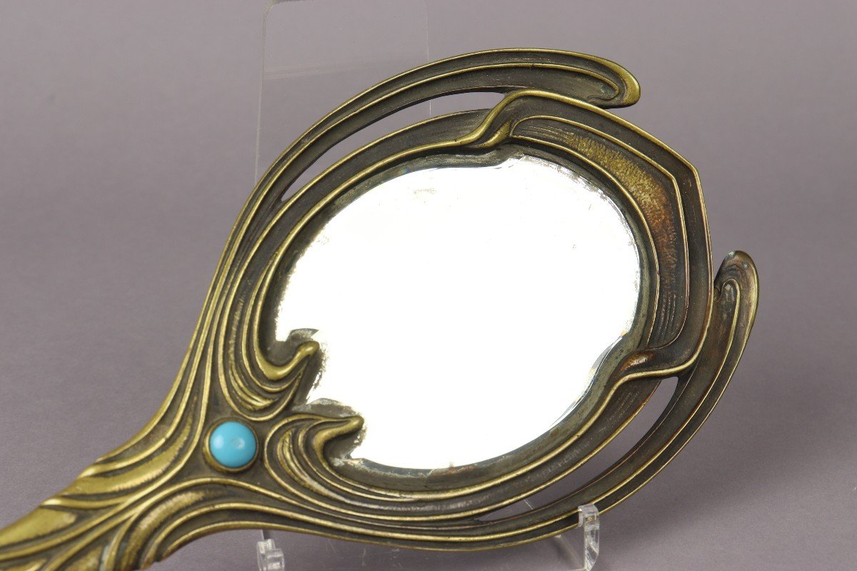 Hand Mirror, Attributed To Paul Follot-photo-4