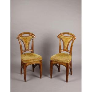 Pair Of Chairs By Eugène Vallin