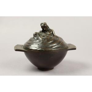 Sugar Bowl With Lid By Alexandre Charpentier