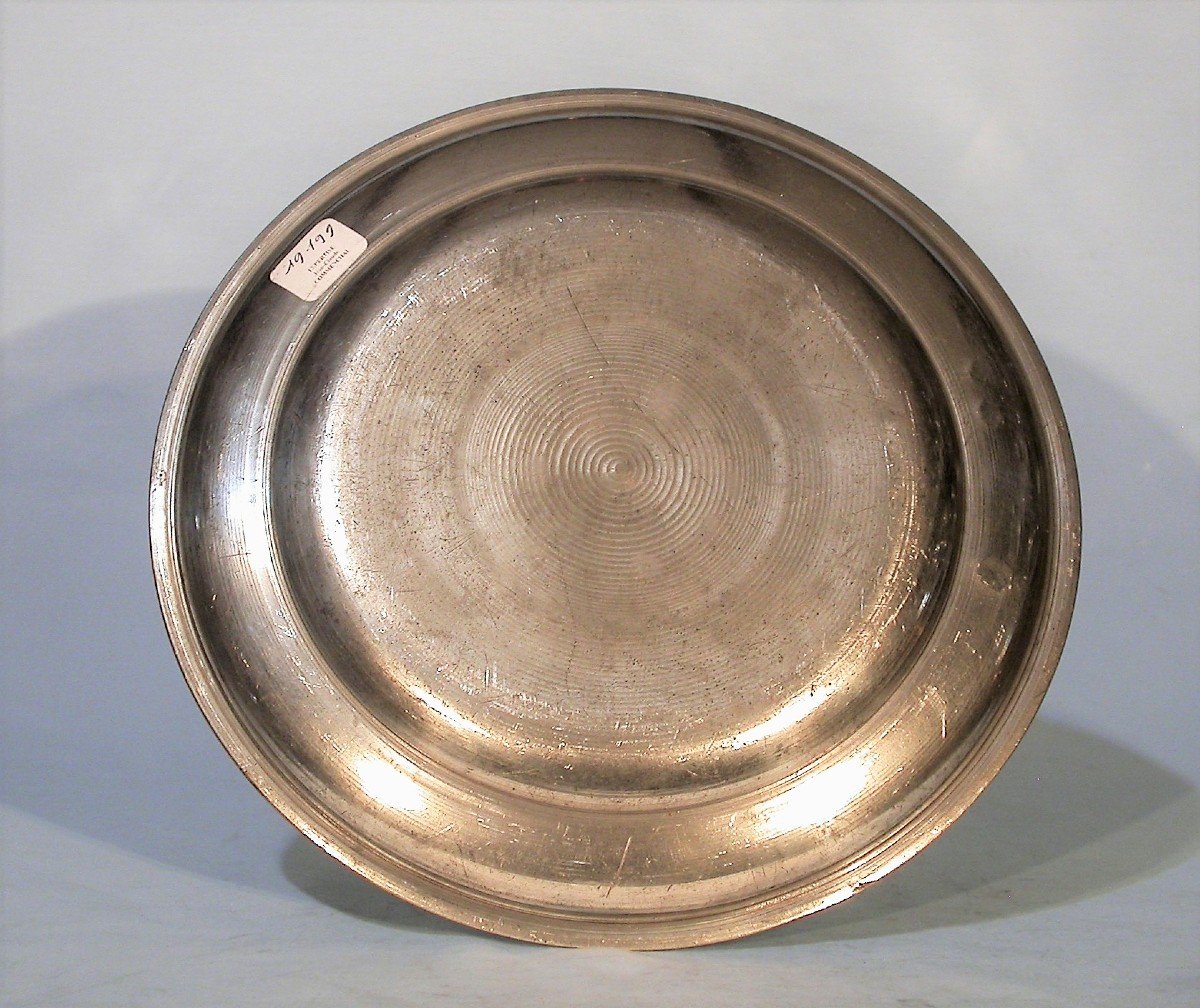 Pewter Plate - France, 18th Century-photo-2