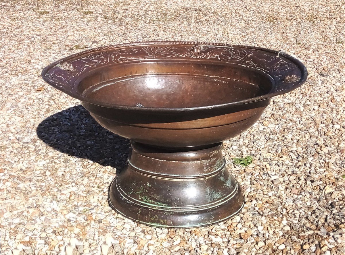 Large Copper Basin - Italy (?), 18th Century-photo-7