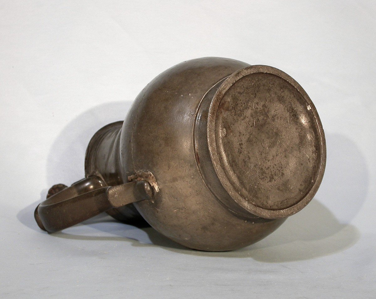 Tin Wine Pitcher (tin) -rotterdam, 19th Century-photo-6